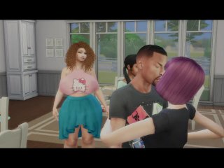 massive cumshot, hentai, mother, sims 4