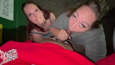 BBC double blowjob