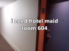 Video Hotel Maid is cleaning my room and jerking me off to Cum