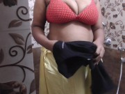 Preview 1 of Spying on Indian Stepmom Disha in Bathroom but i Cought