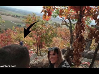 We get Busted by another Hiker in this Outdoor Sex gone Wrong! Scarlet Winters - Caught in the Act