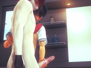Yaoi Femboy - Simon sex in washroom