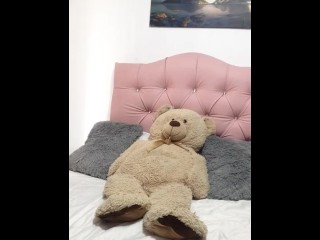 My Stepsister Masturbates next to her Teddy Bear to Feel Pleasure