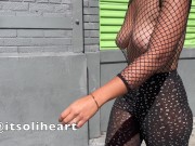 Preview 1 of Walking in public wearing a mesh outfit