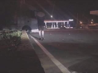 street whore black slut public outdoor flashing exposed compilation