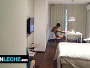Preview 1 of Hardcore Latino Group Sex With Tommy, Emi, Walter & Axel In A Hotel Room - Latin Leche