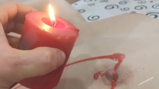 Husband Torments A Sub With Hot Wax
