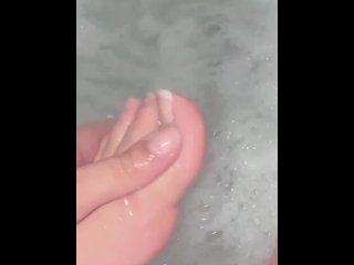 foot, vertical video, female orgasm, masturbation