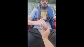 Handjob on the lake