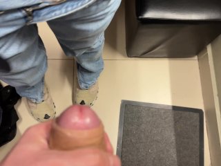A Real Creampie in the FITTING ROOM! Cum in My_Tight Pussy While_I Try on Jeans.FeralBerryy