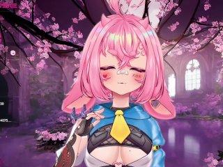 BUNNY GIRL CUMS WITH HER ASMR MIC WHILE CHAT BREAKS TOY,HEAR HOW WETSHE IS