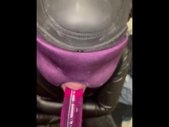 Mistress fucks pets mouth