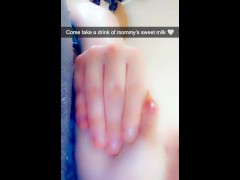 Lactating MILF with big tits