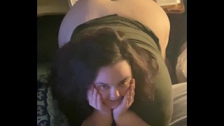 BBW WIFE PREPPING TO SUCK DICK