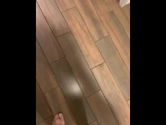 Getting caught walking around a hotel nude with my tiny dick in thongs
