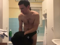 Video Advent calendar 11 Anal dildo riding and cumming before bathing