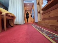 bbw doing catwalk in heels