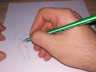 animation, drawing, pencil, ass fuck