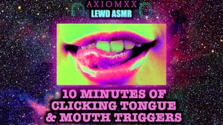 (LEWD ASMR)舌と口のトリガーをクリックする10分-ASMRがエロティックな舌を引き起こす