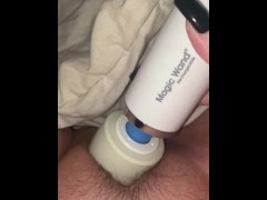 POV masturbate wet hairy pussy with toy