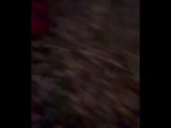 Cutting clothes off on a walk