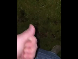 Wanking off and shooting my load in the public countryside