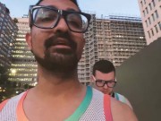 Preview 4 of Hung Pakistani Top Fuck THICC Bottom in PUBLIC which neighbor enjoying the view