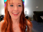Preview 1 of Skinny Redhead in Lingerie Gets Fucked and Creampie