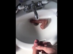 Doors open and I pee in my sink