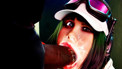 Rainbow Six Slut Bitch Gets Her Whore Face Destroyed By A Thick BBC Shooting Cum Loads In Her Throat