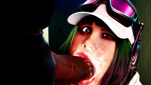 Сучка шлюхи Rainbow Six Получает Лицо Шлюхи От Толстого Би-Би-Си, Стреляющего Спермой В Ее Горло