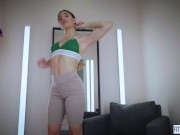 Preview 1 of FITTING-ROOM Abella Danger masturbates in the gym and fucks her ass
