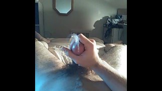 Young Pup Shoots Hot Seed at His Own Face (my first video!)