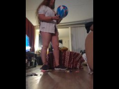 Walked in and caught girl popping balloons with cigarettes filming herself