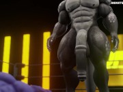 Preview 4 of Dragons Wrestle and Grow Huge Muscles Animation
