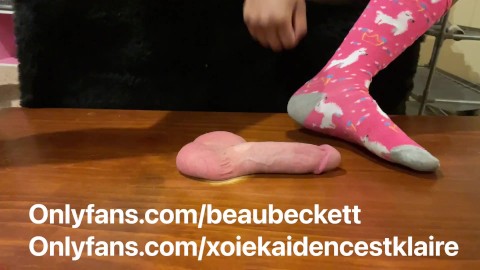 Ballbusting Ballstomping card game in cockbox goddess XoieKaidence and Beau Beckett preview