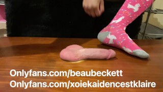 Ballbusting Ballstomping card game in cockbox goddess XoieKaidence and Beau Beckett preview