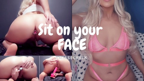 Let me Sit on your Face POV! Big Ass Blonde plays with Butt Plug and Dildo!