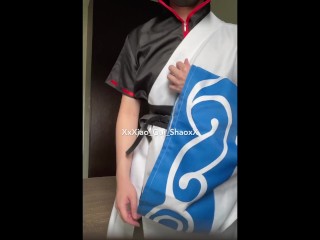 Gintoki Cosplay Masturbating + Nipple Play [part 1]