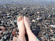 Preview 2 of Beautiful legs and feet of Dominatrix Nika are enjoying the sea. Enjoy and you!