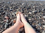 Preview 5 of Beautiful legs and feet of Dominatrix Nika are enjoying the sea. Enjoy and you!