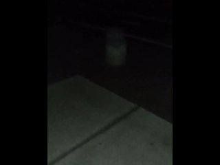 Risky cumshot on the bike path