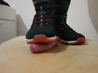 adidas sneakers, big dick, handjob, big cock