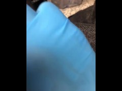 On the clock with my cock out