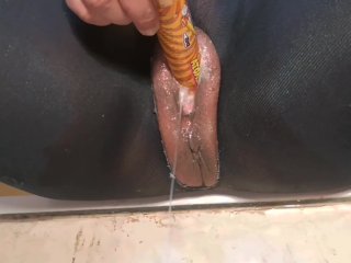 solo female, dripping wet pussy, big dildo, wet pussy sound