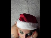 Preview 2 of Naughty Elf sucking cock