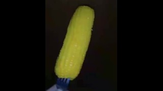 White Chick Takes Corn Whole