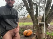 Preview 4 of Advent calendar 14 Pumpkin fuck and cum on him