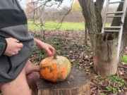 Preview 5 of Advent calendar 14 Pumpkin fuck and cum on him