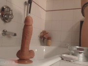 Preview 1 of She had to wash her dildo 💦 ended up playing with all of her holes, pussy & anal play